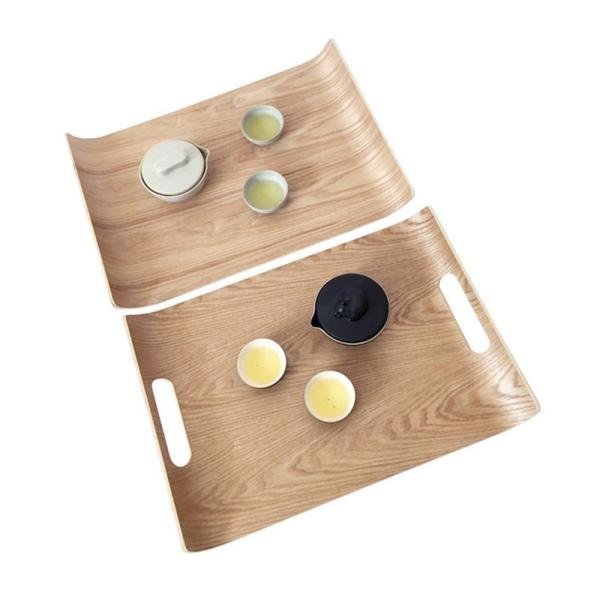 Kitchen Wooden Tray Double Handle