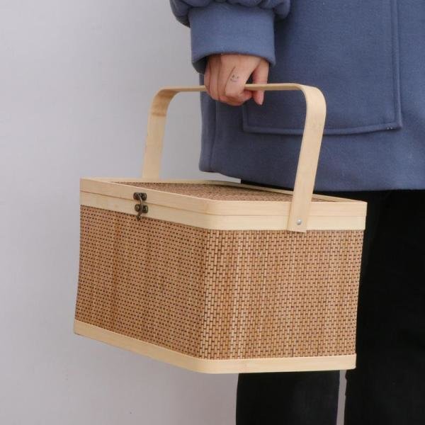 Storage Basket Bamboo Weaving Hand Basket