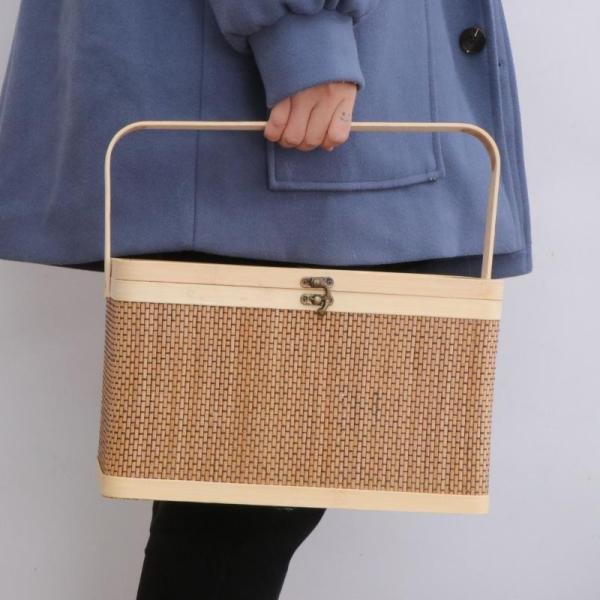 Storage Basket Bamboo Weaving Hand Basket
