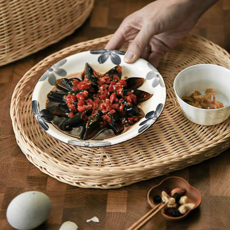 Kitchen Food Cover Rattan Basket